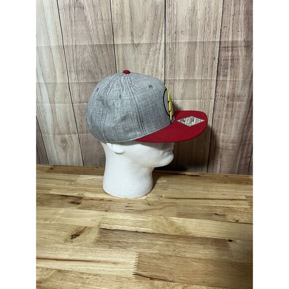 Flash Lightning Bolt DC Comics Gray Adjustable Snapback Baseball Cap Hat - Picture 5 of 8